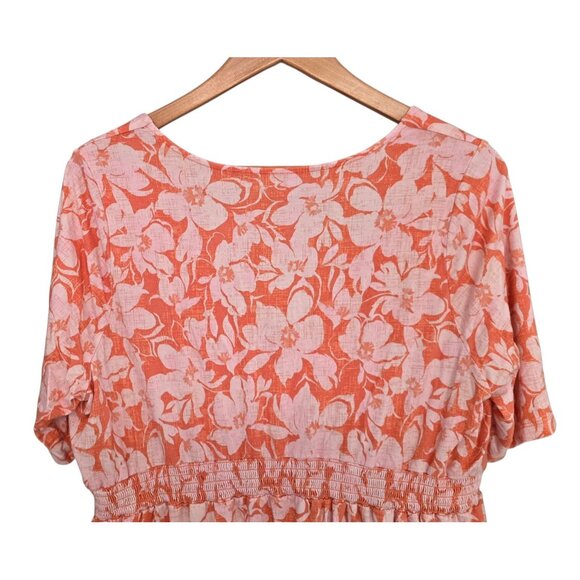 Women's - Torrid Floral Tie Front Babydoll Super Soft Jersey Top, Size 2 - Picture 9 of 10